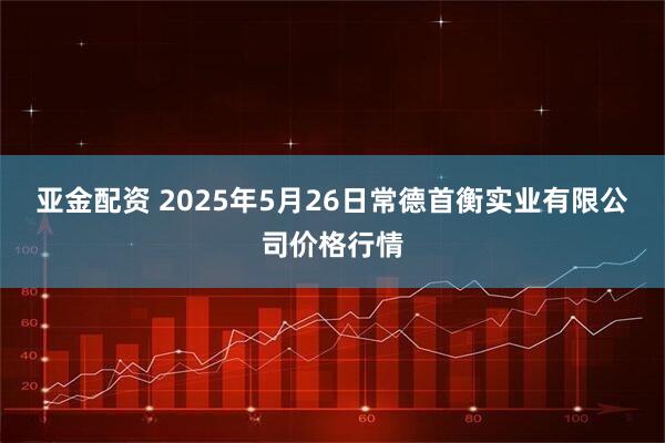 亚金配资 2025年5月26日常德首衡实业有限公司价格行情
