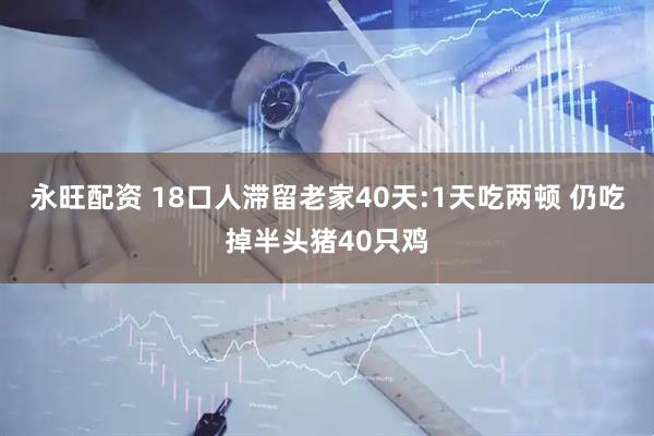 永旺配资 18口人滞留老家40天:1天吃两顿 仍吃掉半头猪40只鸡
