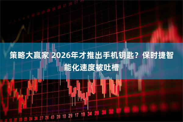 策略大赢家 2026年才推出手机钥匙？保时捷智能化速度被吐槽